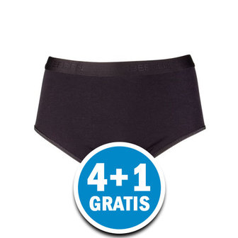 Beeren Young Dames Tailleslip Met Badstof Kruisje Zwart Voordeelpakket