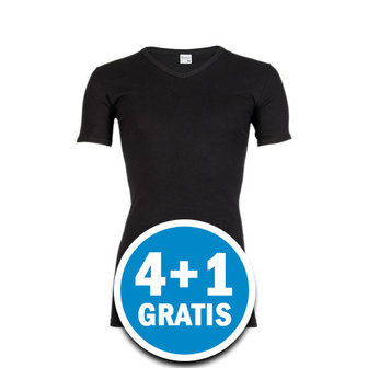 Beeren Heren M3000 V-hals T-shirt Extra Lang Zwart Voordeelpakket