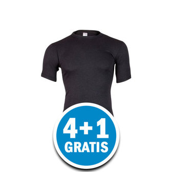 Beeren Thermo Heren T-shirt Zwart  Voordeelpakket