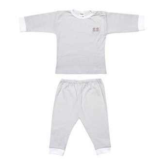 Beeren Baby Pyjama M401 Met Borduur Grijs  Voordeelpakket