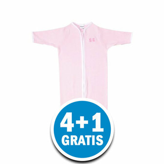 Beeren M401 Baby Slaapzak Lange Mouw Met Rits En Borduur Roze Voordeelpakket
