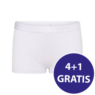 Beeren Meisjes Comfort Feeling Boxer Wit 2-Pack Voordeelpakket