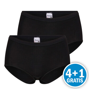 Beeren Comfort Feeling Dames Maxi Tailleslip Zwart 2-Pack Voordeelpakket