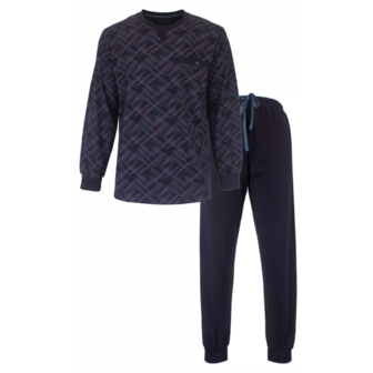 MEQ Herenpyjama &ndash; Ronde Hals Blauw 