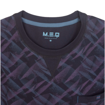 MEQ Herenpyjama &ndash; Ronde Hals Blauw 