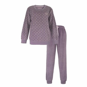 Tenderness Velours Damespyjama &ndash; Purple Ash