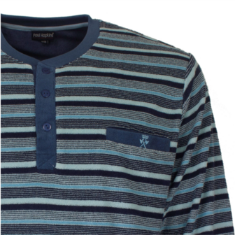 Paul Hopkins Heren pyjama Blue met knoopsluiting