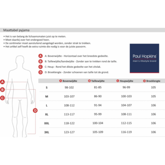 Paul Hopkins Heren pyjama Insignia Blue