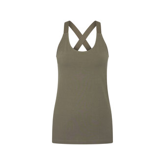 Beeren Cotton Stretch Dames Top Celine &ndash;Army Green