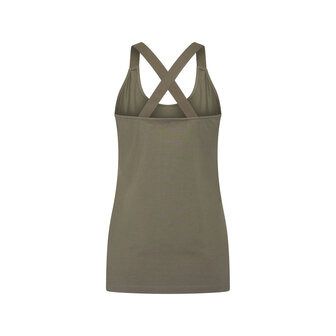 Beeren Cotton Stretch Dames Top Celine &ndash;Army Green