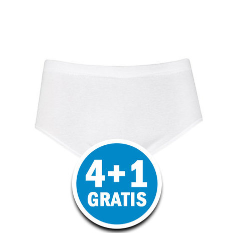 Beeren Dames Midi Slip Briljant Wit 2-Pack Voordeelpakket