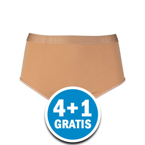 Beeren Young Dames Tailleslip Met Badstof Kruisje Beige Voordeelpakket
