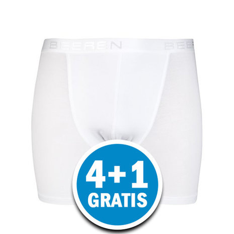Beeren Heren Boxershort Roger Wit 2-Pack Voordeelpakket