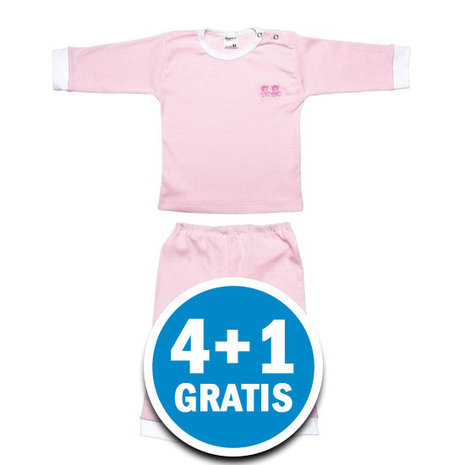 Beeren Baby Pyjama M401 Met Borduur Roze  Voordeelpakket