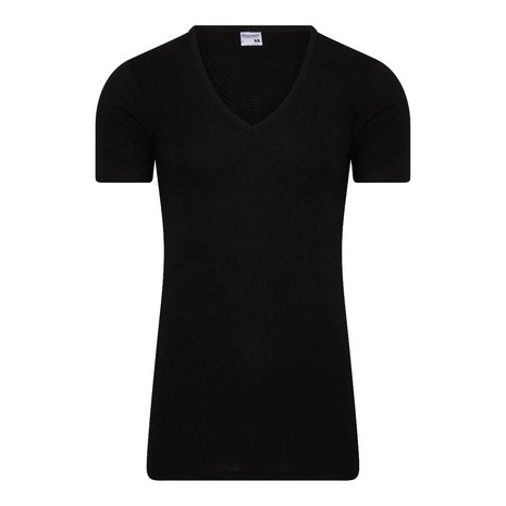 Beeren Heren M3000 Diepe V-hals T-shirt Extra Lang Zwart Voordeelpakket