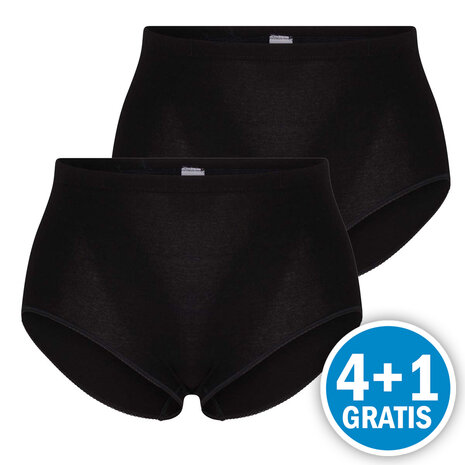Beeren Dames Midi Slip Briljant Zwart 2-Pack Voordeelpakket
