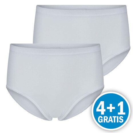 Beeren Dames Midi Slip Briljant Wit 2-Pack Voordeelpakket