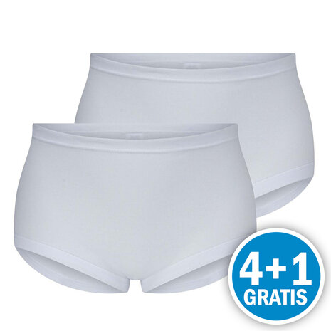 Beeren Dames Panty Slip Diana Wit Voordeelpakket - 4+1 Gratis!