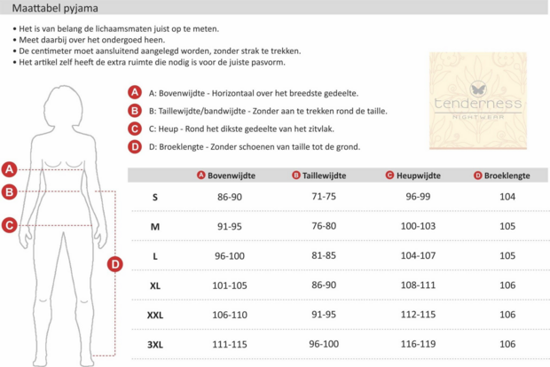 Tenderness Damespyjama – Petrol Blauw