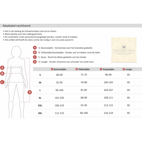 Tenderness Damesnachthemd Petrol Green