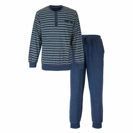 Paul Hopkins Heren pyjama Blue met knoopsluiting