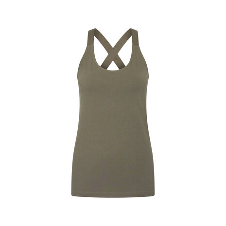 Beeren Cotton Stretch Dames Top Celine &ndash;Army Green