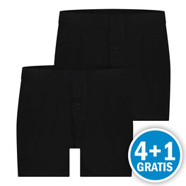 Beeren Heren Wijde Boxershort Zwart - 2-Pack - Voordeelpakket
