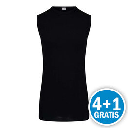 Beeren M3000 Heren Mouwloos Shirt Extra Lang Zwart