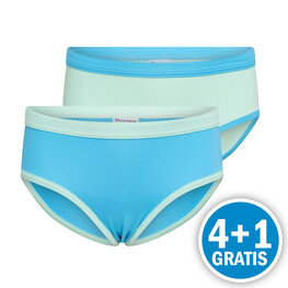 Beeren Meisjes Slip Mix & Match Mint Turquoise 2-Pack Voordeelpakket