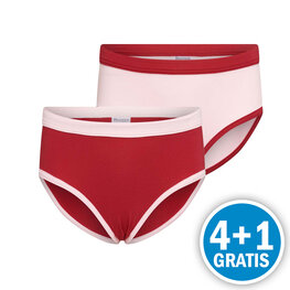 Beeren Meisjes Slip Mix & Match Licht-roze / Donkerrood 2-Pack Voordeelpakket