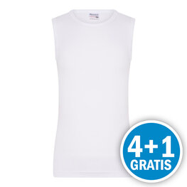Beeren Jongens Comfort Feeling Mouwloos Shirt Wit Voordeelpakket