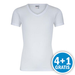 Beeren Jongens M3000 T-shirt V-hals Wit Voordeelpakket