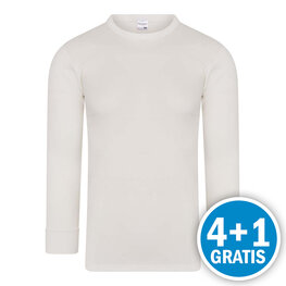 Beeren Heren Thermo Shirt Lange Mouw Wolwit Voordeelpakket