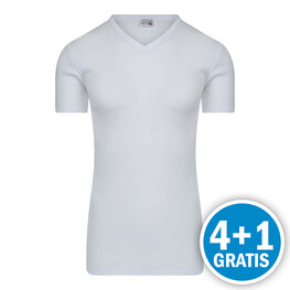 Beeren Heren M3000 V-hals T-shirt Extra Lang Wit Voordeelpakket