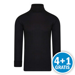 Beeren Unisex Thermo Colshirt Lange Mouw Zwart Voordeelpakket