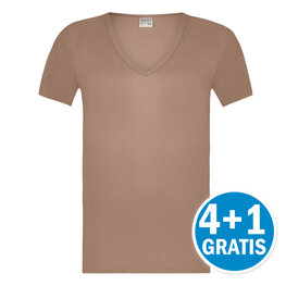 Beeren Heren Green Comfort M181 T-Shirt diepe v hals Naturel Voordeelpakket