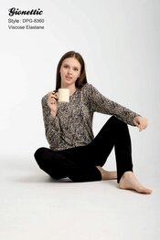 Gionettic Damespyjama – Yaylin Zwart/Print