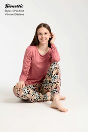 Gionettic Damespyjama – Ruby Terracotta/Print