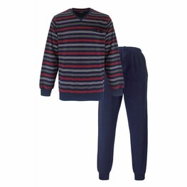 Paul Hopkins H-pyjama V-hals Navy Stripe