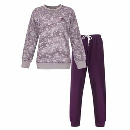 Tenderness d-pyjama katoen Fleece paars