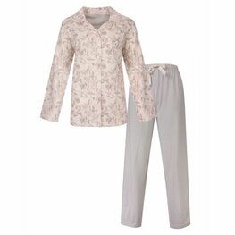 Tenderness Dames Doorknoop Pyjama Lichtgrijs