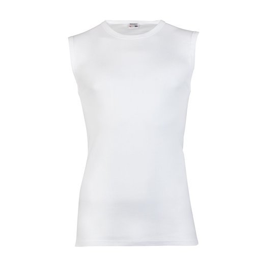 4+1 Beeren Heren Mouwloos Shirt M3000 Wit Voordeelpakket