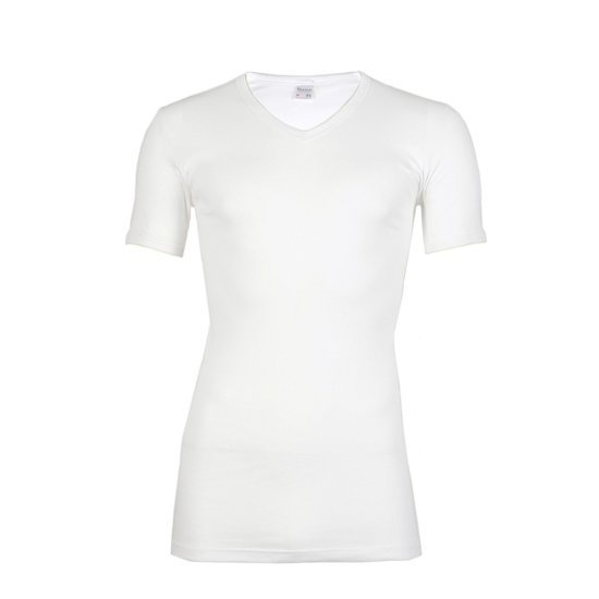 4+1 Beeren Heren M3000 V-hals T-shirt Extra Lang Wit Voordeelpakket