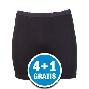 Beeren Dames Boxer Softly Zwart Voordeelpakket - 4+1 Gratis!